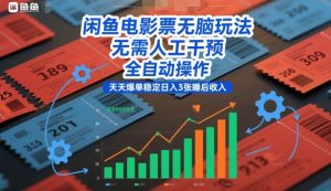 闲鱼电影票无脑玩法,无需人工干预,全自动操作,天天爆单稳定日入3张睡后收入【揭秘】-优品网赚资源库