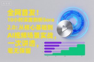 全网首发!10小时深度剖析Sora 2.0:从核心基础到AI视频场景实战,一次讲透,毫无保留-优品网赚资源库