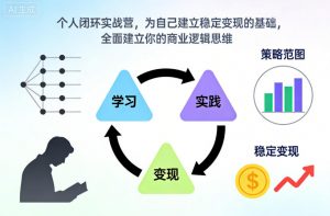 个人闭环实战营,为自己建立稳定变现的基础,全面建立你的商业逻辑思维-优品网赚资源库