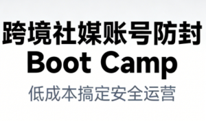 跨境社媒账号防封Boot Camp,低成本搞定社媒账号安全与长期运营-优品网赚资源库