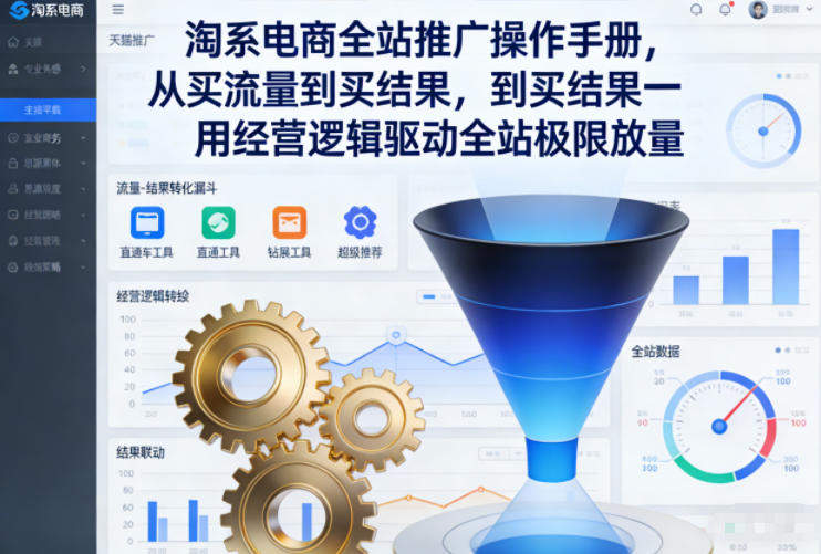 淘系电商全站推广操作手册,从买流量到买结果一用经营逻辑驱动全站极限放量-优品网赚资源库