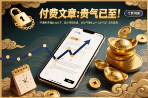 付费文章：贵气已至！用最朴素直白的文字，让你清楚知道，该如何接住这一次时代的泼天富贵-优品网赚资源库