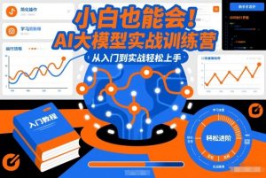 小白也能会！AI大模型实战训练营，从入门到实战轻松上手-优品网赚资源库