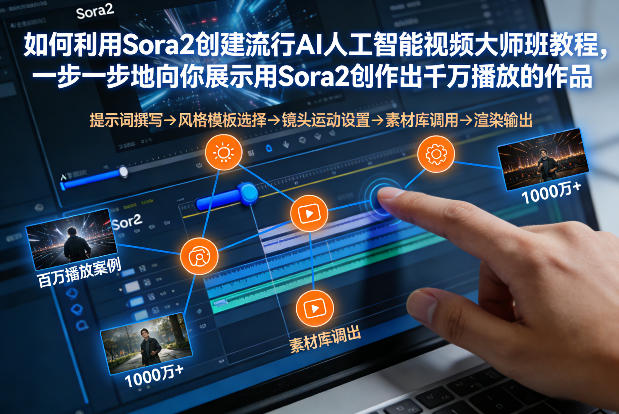 如何利用Sora2创建流行AI人工智能视频大师班,一步一步地向你展示用Sora2创作出千万播放的作品-优品网赚资源库
