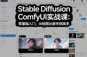 Stable Diffusion ComfyUI实战课:零基础入门,AI绘图从新手到高手-优品网赚资源库