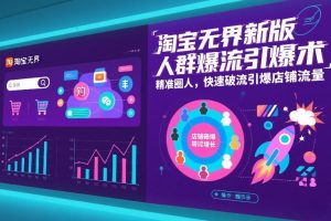 淘宝无界新版人群爆流引爆术，精准圈人，快速破流引爆店铺流量-优品网赚资源库