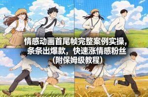 情感动画首尾帧完整案例实操，条条出爆款，快速涨情感粉丝（附保姆级教程）-优品网赚资源库