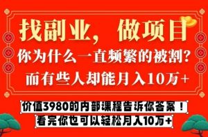 价值3980的网创内部课程，告诉你互联网创业月入10个W的秘密【揭秘】-优品网赚资源库