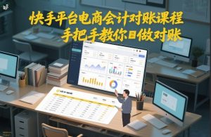 快手平台电商会计对账课程,手把手教你做对账-优品网赚资源库