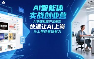 AI智能体实战创业营12月23-25号线下课,AI快速批量产出爆款,快速让AI上岗,马上帮你省钱省力-优品网赚资源库