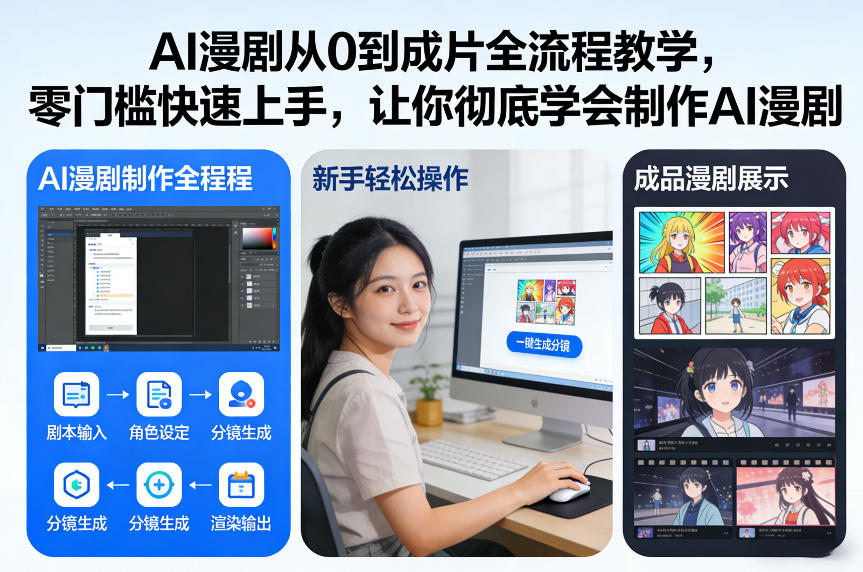 AI漫剧从0到成片全流程教学,零门槛快速上手,让你彻底学会制作AI漫剧【保姆级教程】-优品网赚资源库