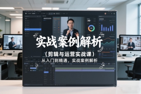 剪辑与运营实战课,从入门到精通,实战案例解析(更新2026)-优品网赚资源库
