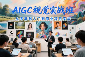 AIGC视觉实战班,从零基础入门到商业项目实战-优品网赚资源库