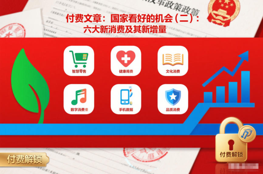 付费文章：国家看好的机会(二)：六大新消费及其新增量-优品网赚资源库