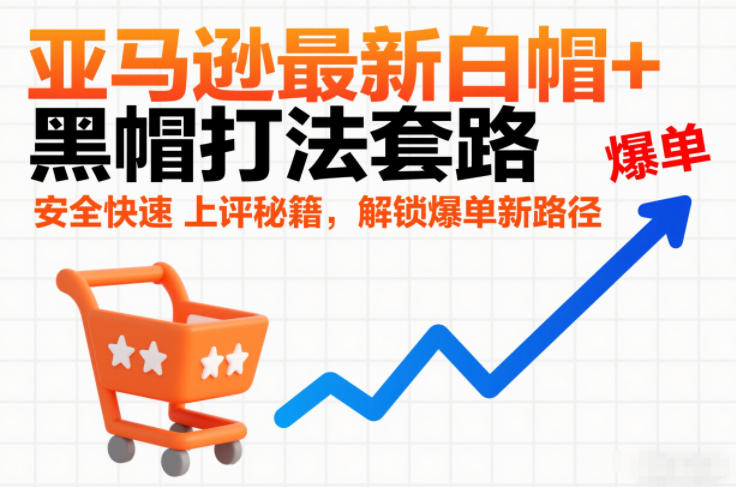 亚马逊最新白帽+黑帽打法套路，安全快速上评秘籍，解锁爆单新路径-优品网赚资源库