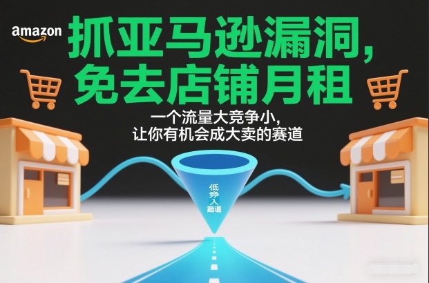 抓亚马逊漏洞,免去店铺月租,一个流量大竞争小,让你有机会成大卖的赛道-优品网赚资源库