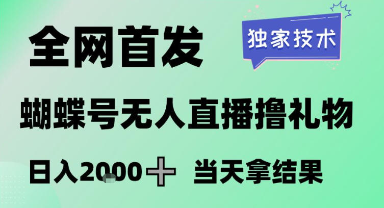2026最新蝴蝶号无人直播掘金,独家技术,全网首发小白做了一个月收益3W,长期稳定可做【揭秘】-优品网赚资源库