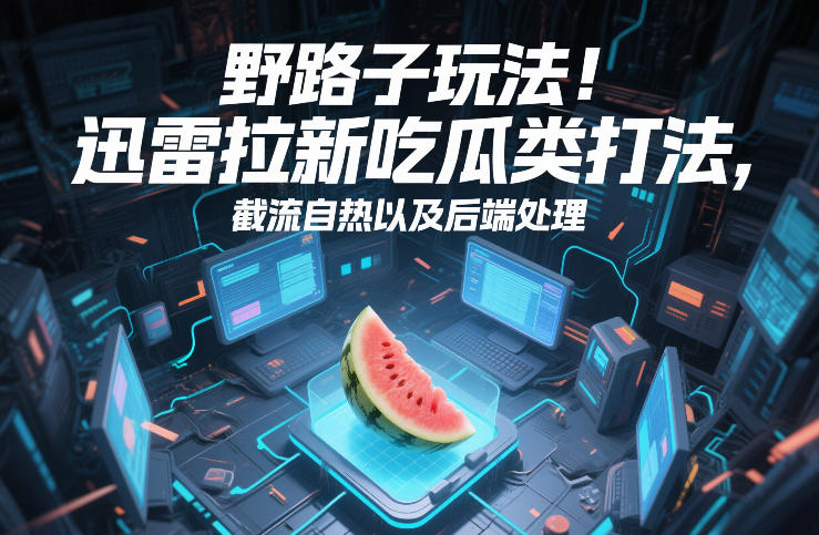 野路子玩法！迅雷拉新吃瓜类打法，截流自热以及后端处理-优品网赚资源库