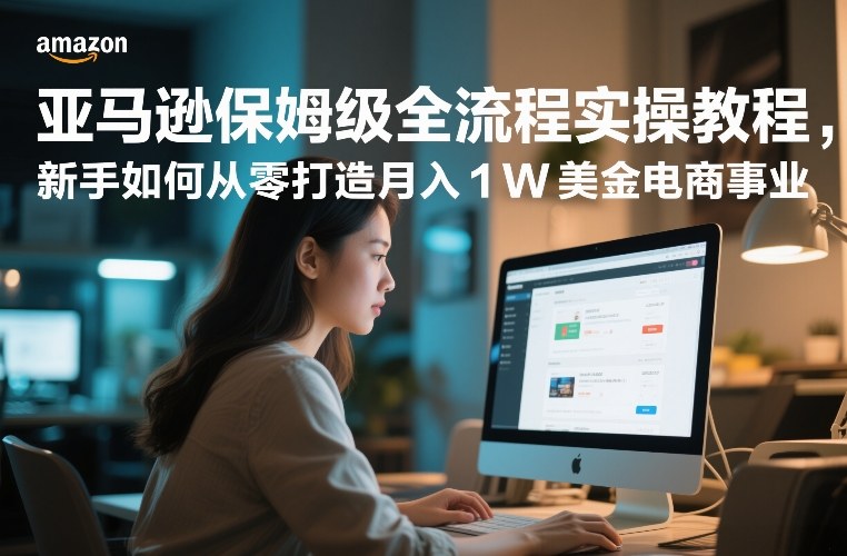 亚马逊保姆级全流程实操教程,新手如何从零打造月入1W美金电商事业-优品网赚资源库