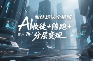 AI收徒玩法全拆解，靠“收徒+陪跑+分层变现”，纯靠流量变现，日入1k+-优品网赚资源库
