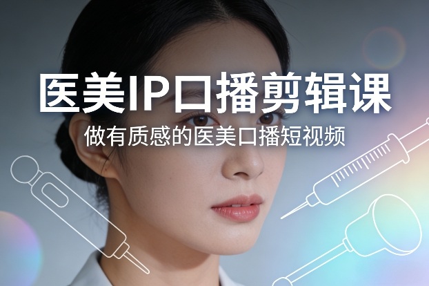 医美IP口播剪辑课,做有质感的医美口播短视频-优品网赚资源库