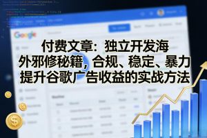 付费文章:独立开发海外邪修秘籍,合规、稳定、暴力提升谷歌广告收益的实战方法-优品网赚资源库