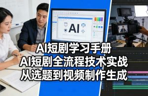 AI短剧学习手册，AI短剧全流程技术实战，从选题到视频制作生成-优品网赚资源库