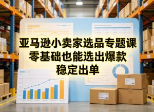 亚马逊小卖家选品专题课,零基础也能选出爆款,稳定出单-优品网赚资源库