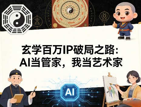玄学百万IP破局之路：AI当管家，我当艺术家-优品网赚资源库