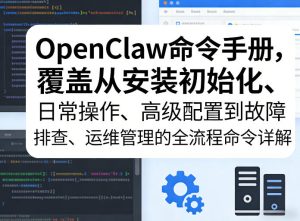 OpenClaw命令手册，覆盖从安装初始化、日常操作、高级配置到故障排查、运维管理的全流程命令详解-优品网赚资源库