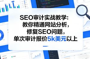 SEO审计实战教学：教你精通网站分析，修复SEO问题，单次审计报价5k美元以上-优品网赚资源库