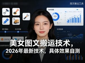 美女图文搬运技术,2026年最新技术,具体效果自测-优品网赚资源库
