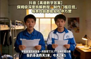 抖音【离谱数学答案】保姆级深度拆解教程,制作门槛巨低,每条内容都能轻松冲万赞,附详细步骤-优品网赚资源库