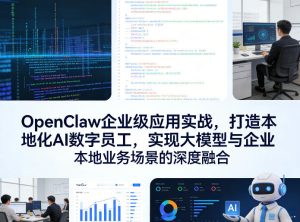 OpenClaw企业级应用实战,打造本地化AI数字员工,实现大模型与企业本地业务场景的深度融合-优品网赚资源库