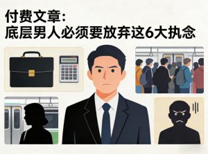 付费文章：底层男人必须要放弃这6大执念-优品网赚资源库