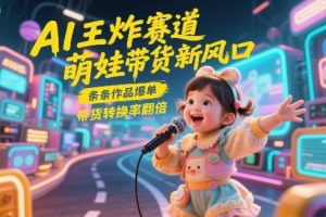 AI王炸赛道，萌娃带货新风口，条条作品爆单，带货转换率翻倍，核心逻辑拆解-优品网赚资源库