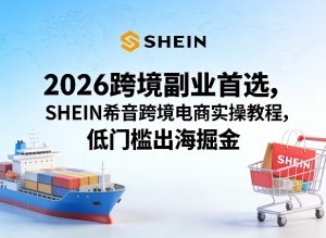 2026跨境副业首选,SHEIN希音跨境电商实操教程,低门槛出海掘金-优品网赚资源库