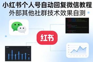 小红书个人号自动回复微信教程,外部其他社群技术,效果自测-优品网赚资源库