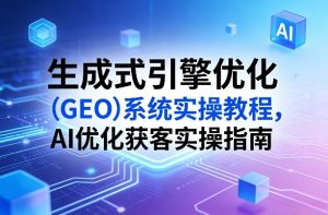 生成式引擎优化（GEO）系统实操教程，AI优化获客实操指南-优品网赚资源库