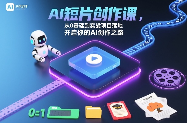 AI短片创作课，从0基础到实战项目落地，开启你的AI创作之路（更新0411）-优品网赚资源库