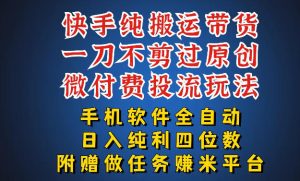 最新黑科技快手搬运带货方法,手机就能操作,轻松带你日入四位数【揭秘】-优品网赚资源库