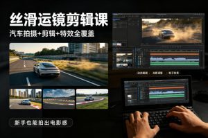 大叔丝滑运镜剪辑课,汽车拍摄+剪辑+特效全覆盖,新手也能拍出电影感-优品网赚资源库