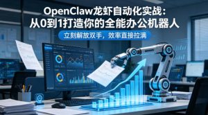 OpenClaw龙虾自动化实战：从0到1打造你的全能办公机器人，立刻解放双手，效率直接拉满-优品网赚资源库