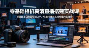 零基础相机高清直播间搭建实战课，小白也能轻松上手，快速搭建出高清专业的直播间-优品网赚资源库