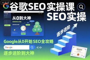 谷歌SEO实操课，Google从0开始SEO全攻略，逐步进阶到大神（更新26年）-优品网赚资源库