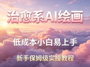 治愈系AI绘画提示词项目，低成本小白易上手，每天10分钟，新手保姆级实操教程-优品网赚资源库
