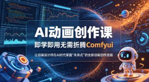 AI动画创作课，即学即用无需折腾Comfyui，让动画设计师在AI时代掌握“未来式”的全新的动画创作流程-优品网赚资源库