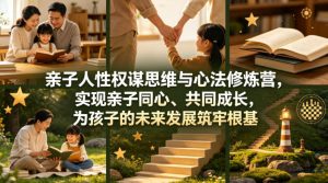 亲子人性权谋思维与心法修炼营，实现亲子同心、共同成长，为孩子的未来发展筑牢根基【音频】-优品网赚资源库