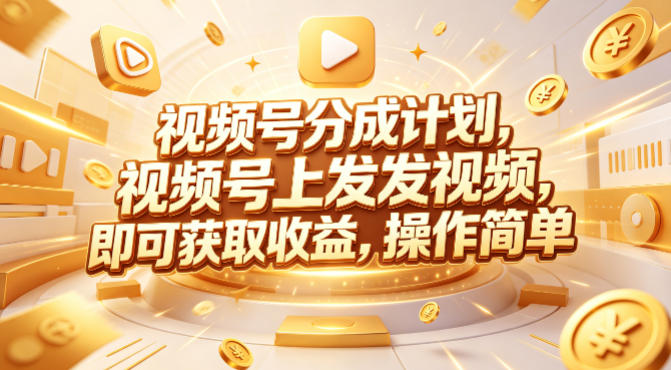 视频号分成计划，599元众筹的Red团队课程，视频号上发发视频，即可获取收益，操作简单-优品网赚资源库