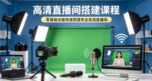 高清直播间搭建课程，零基础也能快速搭建专业高清直播间-优品网赚资源库
